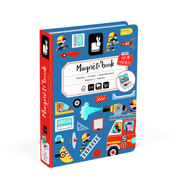 Janod Magnetibook – Firefighters | Educational Magnetic Toy