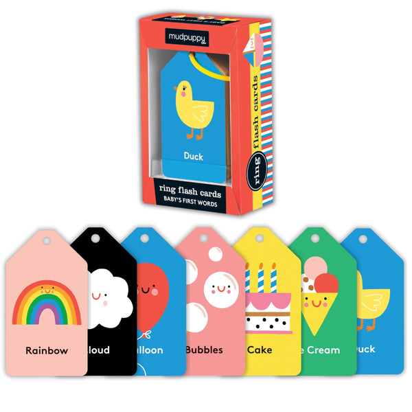 Mudpuppy Ring Flash Cards | Baby's First Words