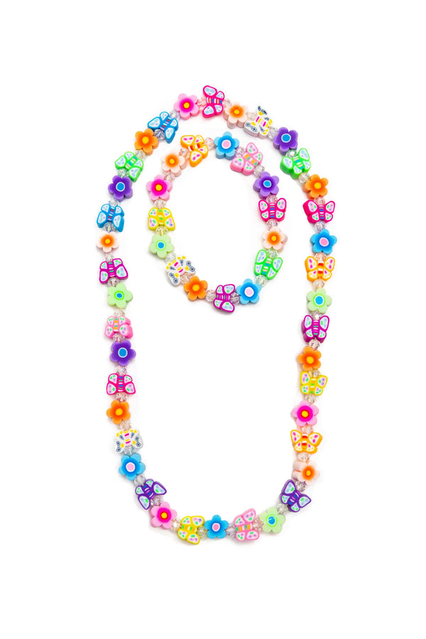 Great Pretenders |Flutter Flowers Necklace & Bracelet Set, 2pc