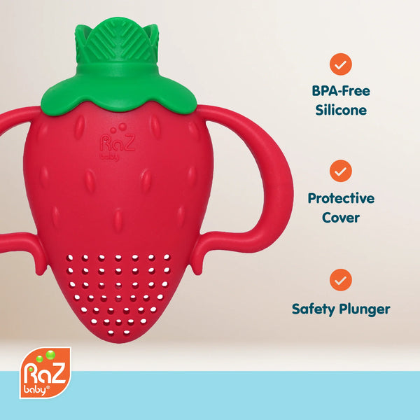 RaZbaby Fruitique Fruit Feeder | Strawberry