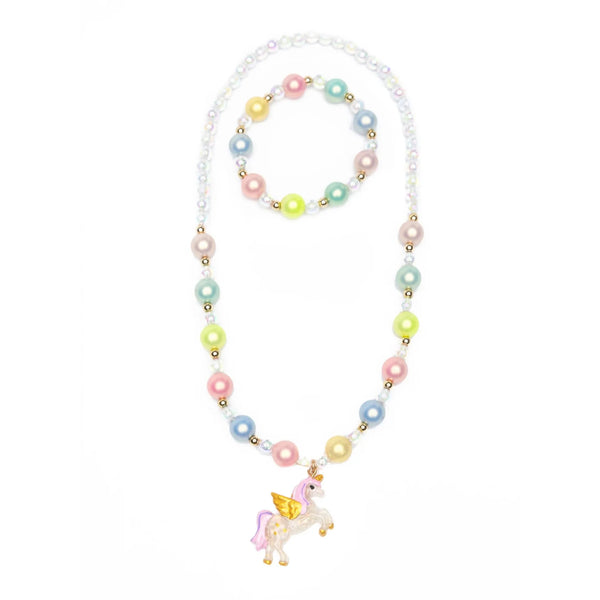 Great Pretenders Happy-Go Unicorn Necklace and Bracelet Set