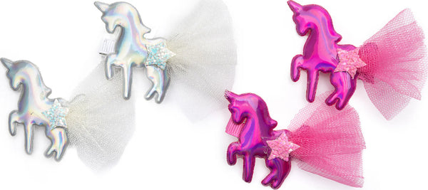Great Pretenders | Iridescent Unicorns Hair Clips, 2pc, Assorted