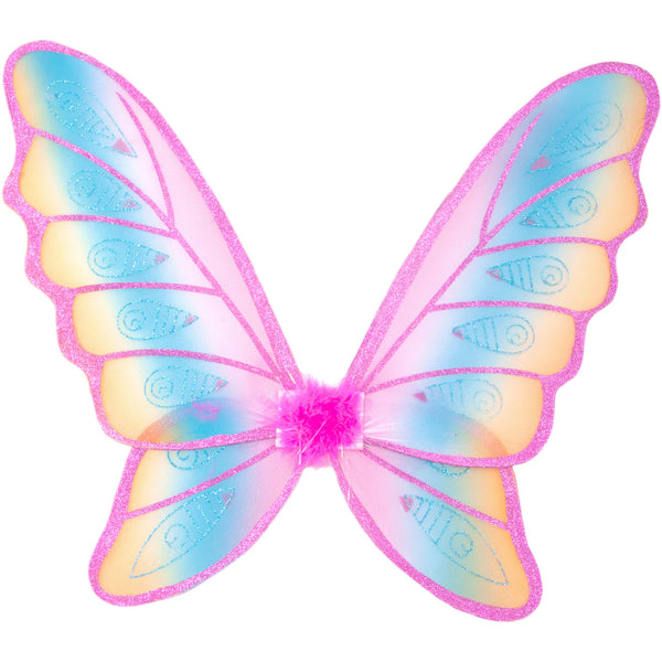 Great Pretenders Glitter Rainbow Wings | Multi/Fuchsia