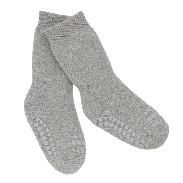 GoBabyGo Cotton Non-Slip Socks | Grey Melange