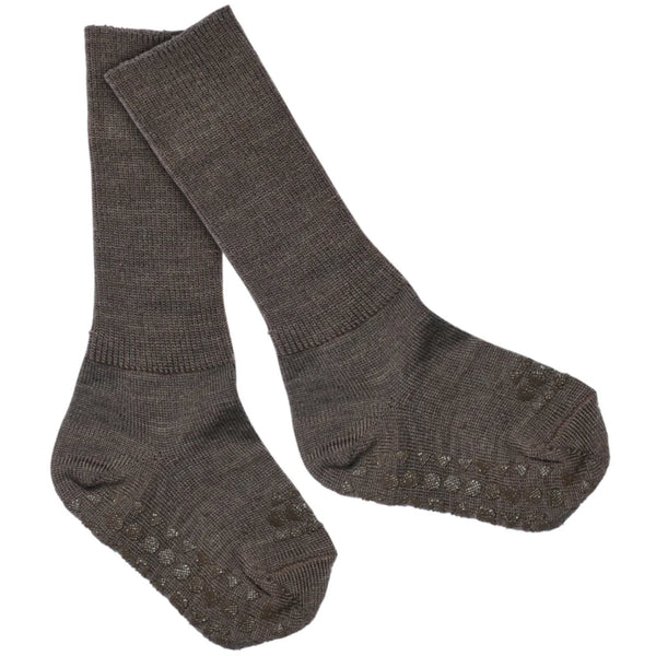 GoBabyGo Merino Wool Non-Slip Socks | Chestnut