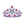 Purple princess tiara with gemstones on a white background