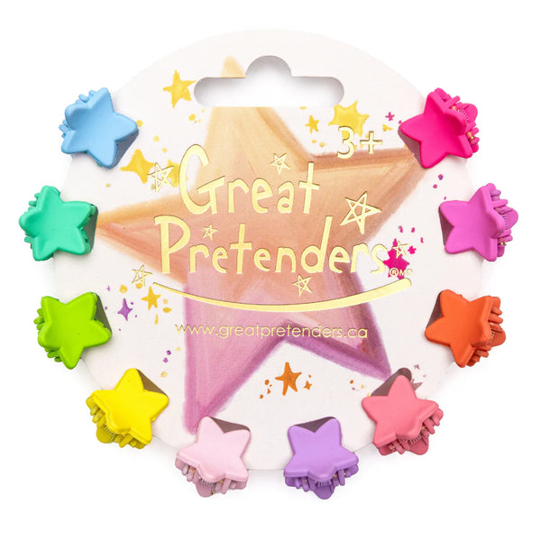 Great Pretenders Rainbow Star Mini Hair Clips ( Set of 10)