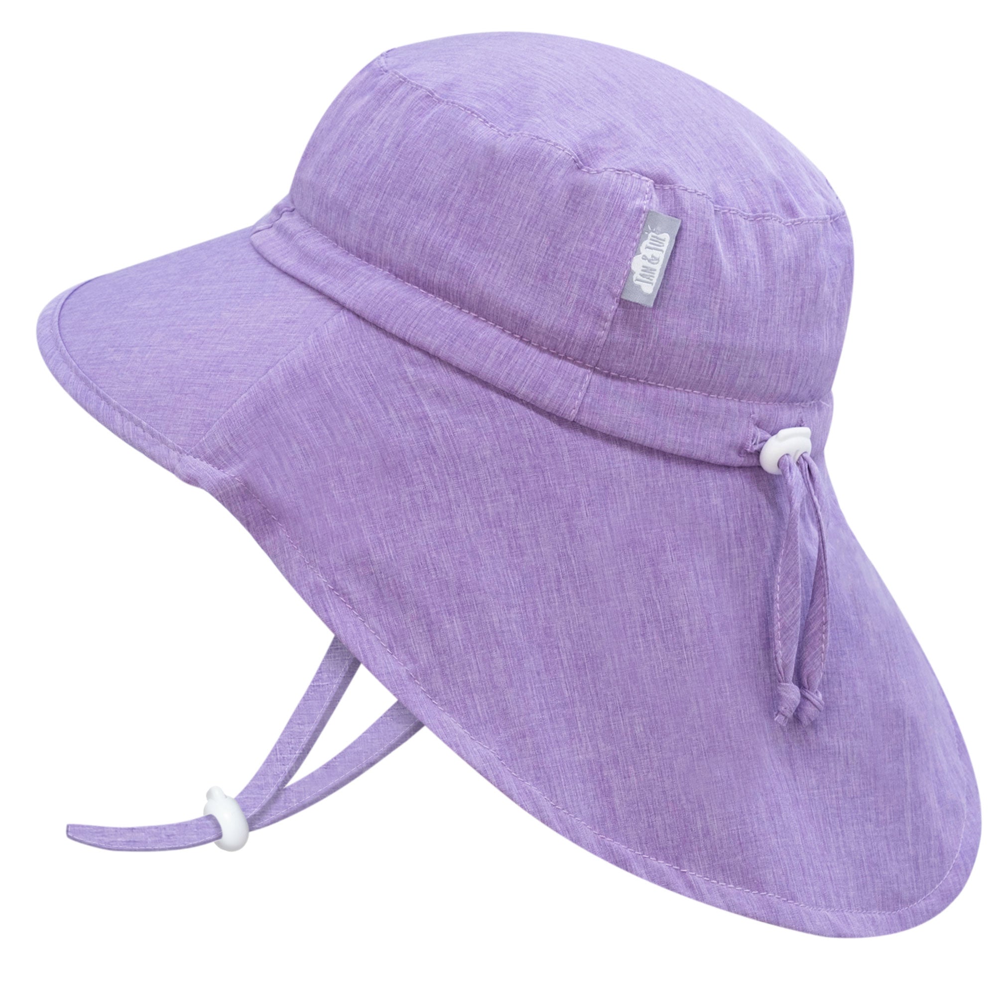 Jan & Jul Newborn Sun-Hat with Strap, Adjustable for Growth with Strap (S:  0-6 months, Grey)