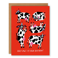 Holy Cow Birthday Badger and Burke Card