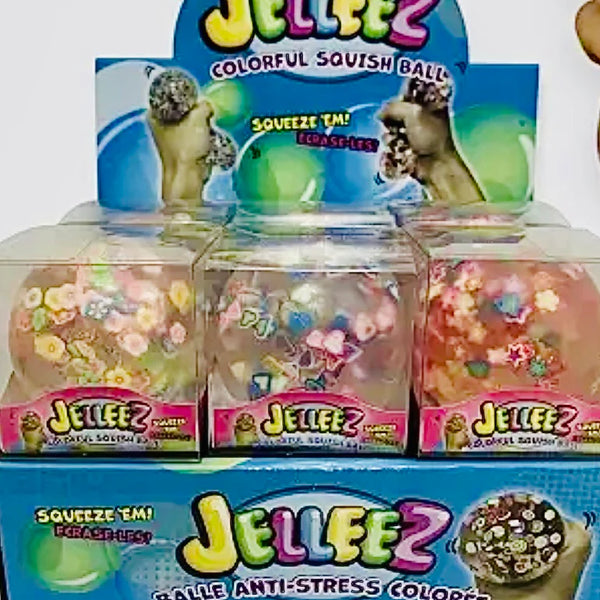 Jelleez Colourful Squish Ball | Flowers and Hearts