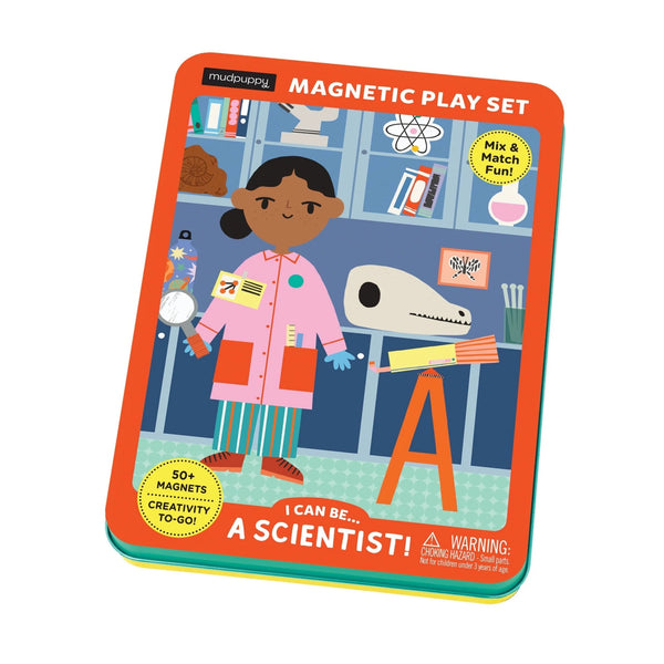 Mudpuppy Magnetic Tin Play Sets | I Can Be a...Scientist!