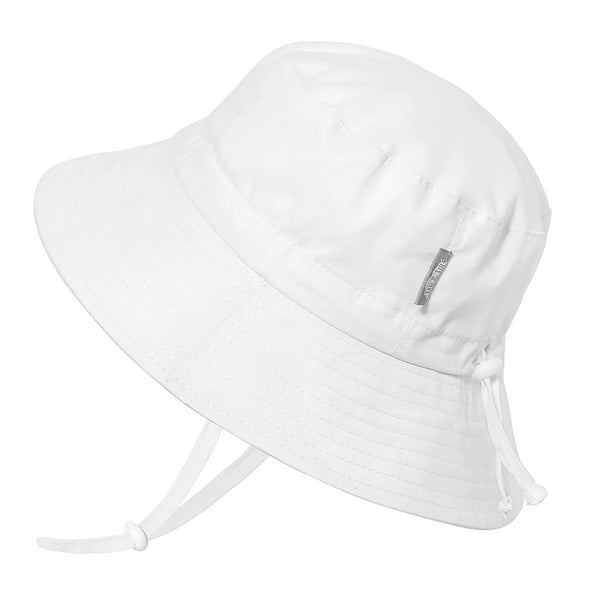 Jan and Jul Grow with Me Cotton Bucket Hat | Solid White