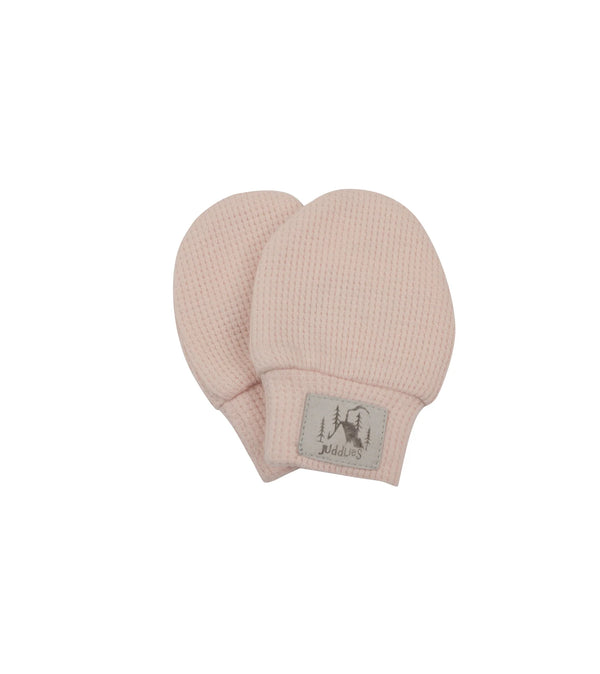 Juddlies Mini Waffle Scratch Mitts| 2-pack | Pink Clay