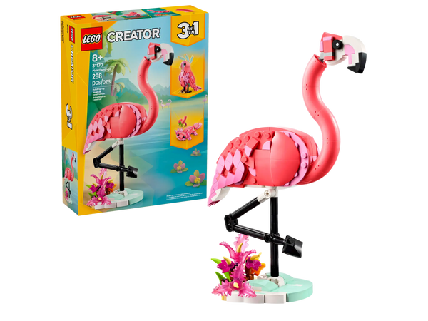 LEGO Creator - Flamingo/Axolotl/Parrot (288pcs) | 31170