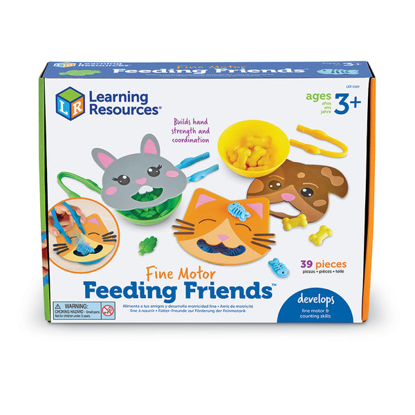 Learning Resources Fine Motor Feeding Friends toy set packaging on a white background