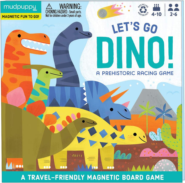 Mudpuppy Magnetic Board Game | Let’s Go Dinos!