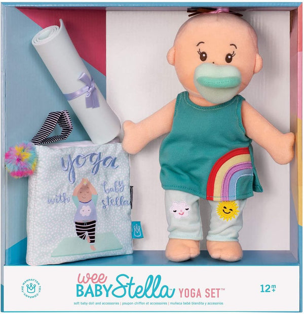 Manhattan Toys Wee Baby Stella 12" Soft Doll with Accessories | Yoga