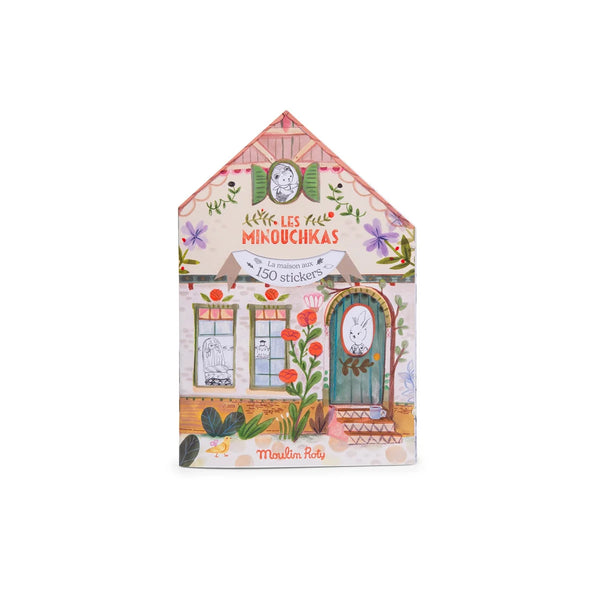 Moulin Roty | Les Minouchkas | Colouring Book with 150 Stickers