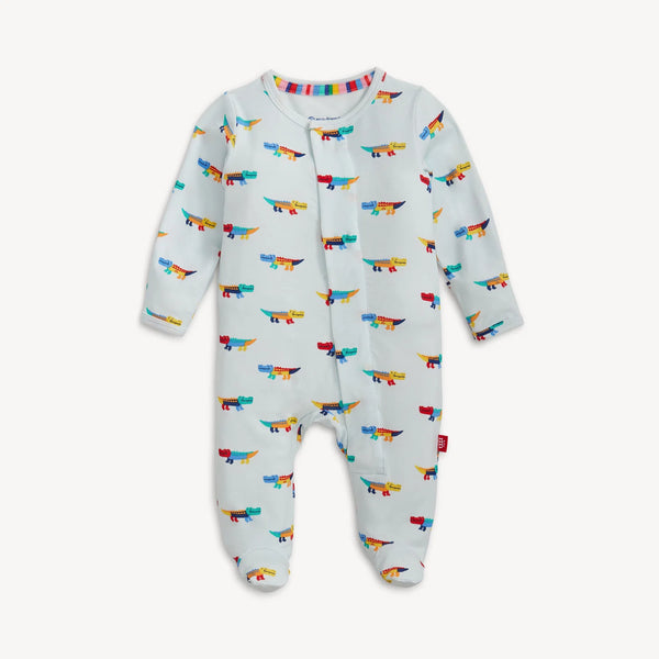 Magnetic Me Modal Footie Sleeper | Crocodile Colour Pop
