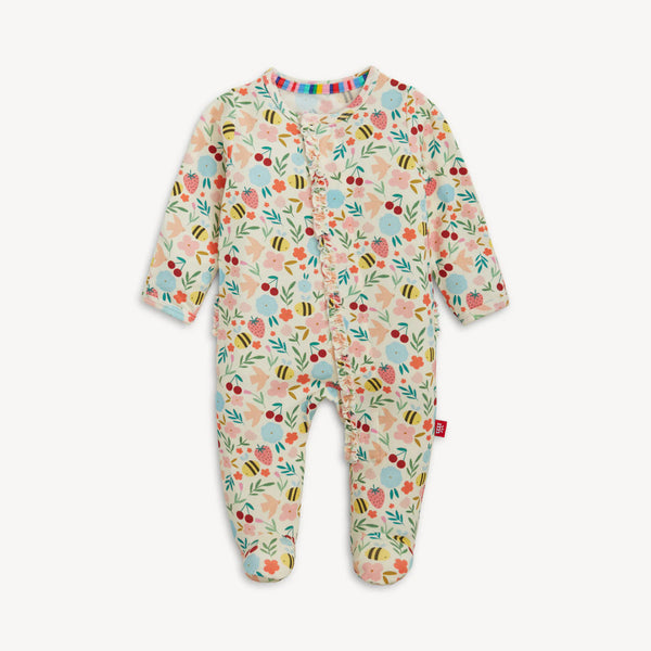Magnetic Me Modal Ruffle Footie Sleeper | Honey Blossom