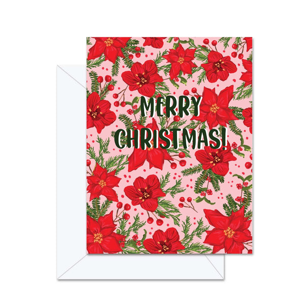 Jaybee Design Card | Merry Christmas (Poinsettia)