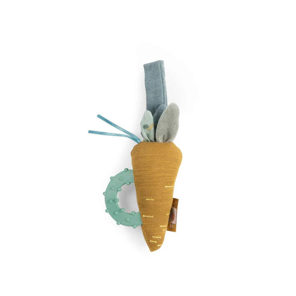 Moulin Roty Trois Petits Lapins - Carrot Teething Rattle