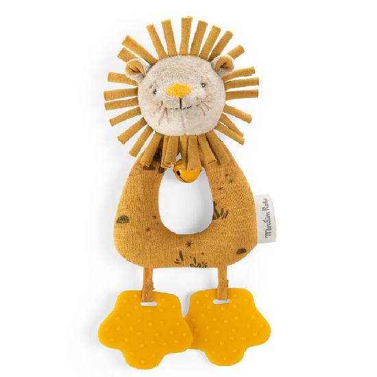 Moulin Roty| Sous Mon Baobab Lion Ring Rattle