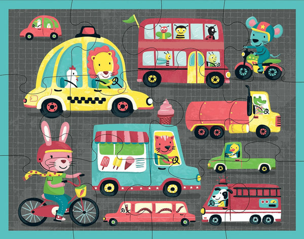 Mudpuppy Pouch Puzzle | On The Road |12 Piece