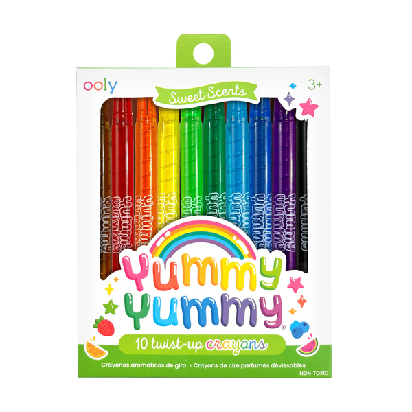 Ooly Yummy Yummy, Scented Twist Up Crayons | Set of 10