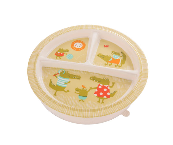 Sugarbooger Spill-Proof Divided Suction Plate | Ollie Gator