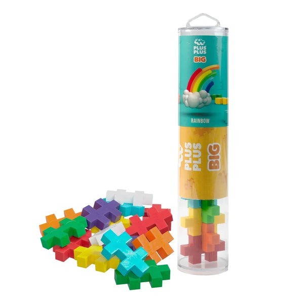 Plus Plus | BIG 15-Piece Tube | Rainbow