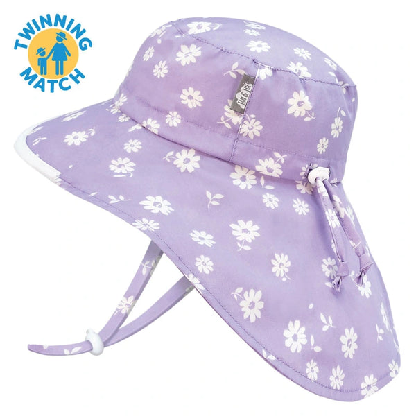 Jan & Jul Gro-With-Me Cotton Adventure Hat | Purple Daisy