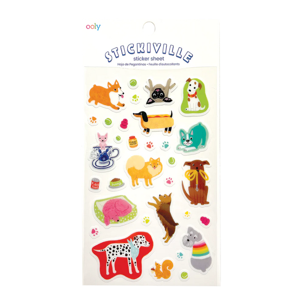 Ooly | Stickiville Standard Sticker Sheet | Quirky Dogs