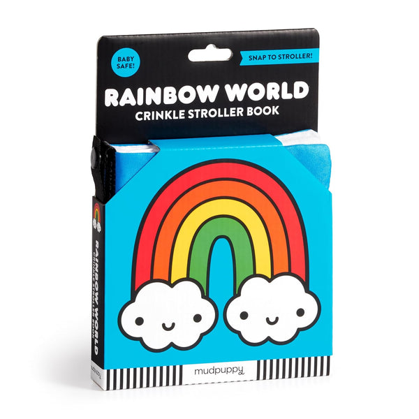 Mudpuppy Crinkle Stroller Book | Rainbow World