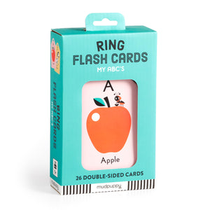 Box of Ring Flash Cards with an apple illustration on a white background