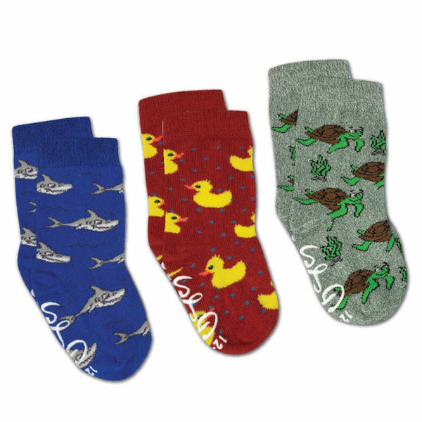 Good Luck Socks 3-Pack | Rubber Ducks, Sharks, Turtles
