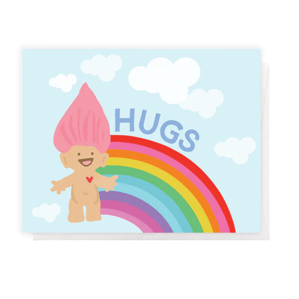 Troll Hugs, Greeting Card