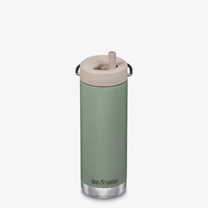 Klean Kanteen 16 oz TKWide insulated stainless steel water bottle with Twist Cap - green