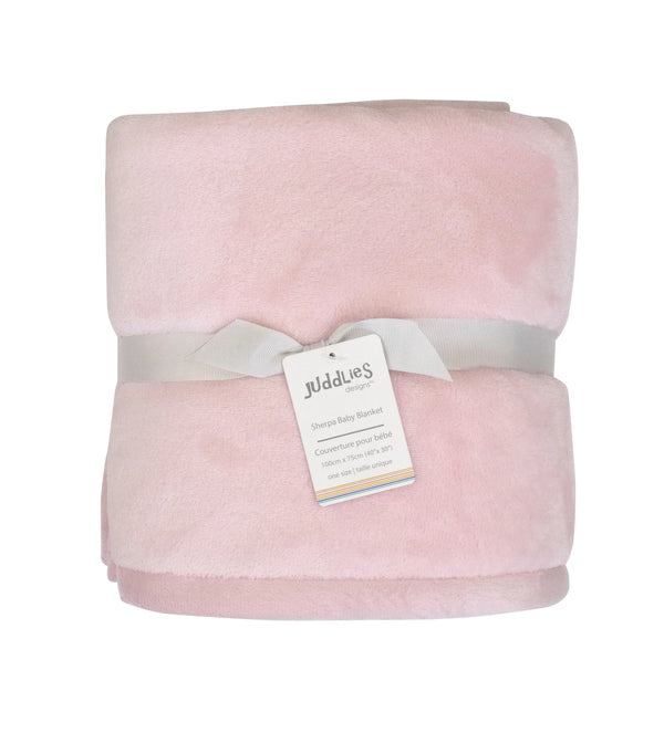 Juddlies Flannel Sherpa Blanket | Pink