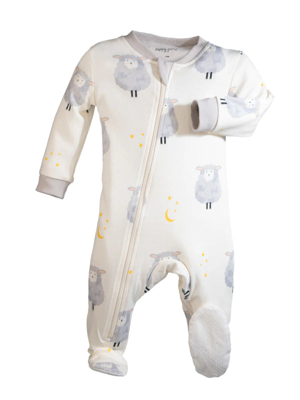 ZippyJamz Footed Cotton Sleeper | Count Me to Sleep