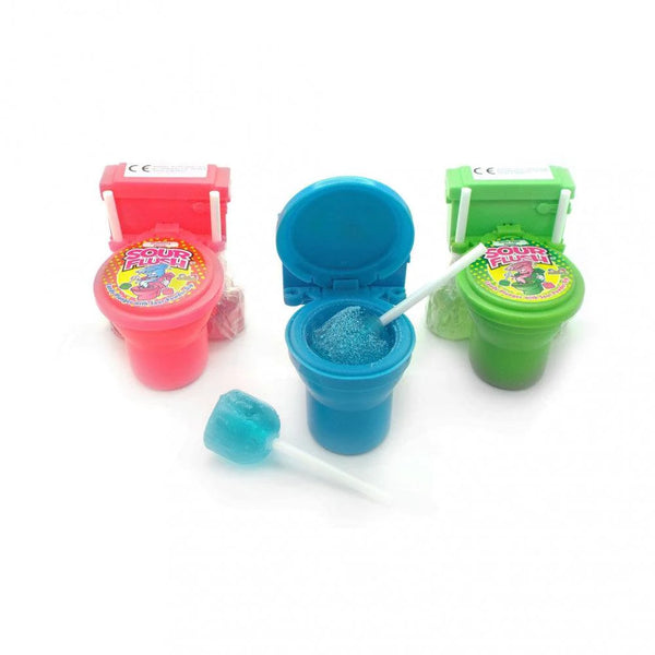 Sour Flush Candy Plunger with Sour Powder Dip