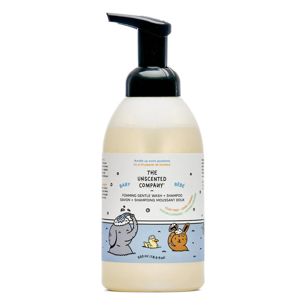 The Unscented Company Foaming Gentle Wash and Shampoo 550ml