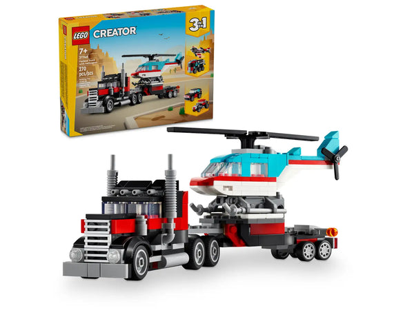 LEGO Creator | Flatbed Truck with Helicopter 270pcs | 31146