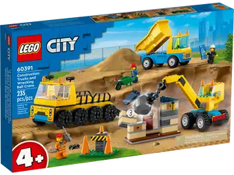 LEGO City | Construction Trucks and Wrecking Ball Crane (235 pieces) | 60391