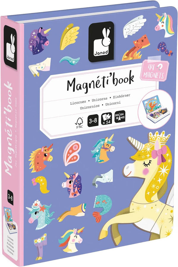 Janod Magnetibook – Unicorns | Educational Magnetic Toy