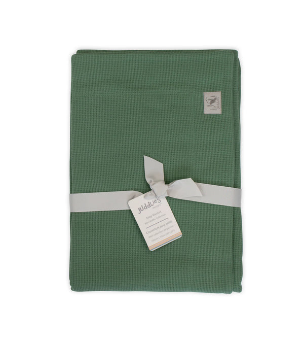 Juddlies Mini Waffle Collection Baby Blanket | Pine
