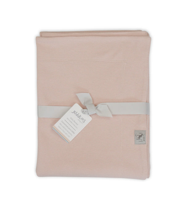 Juddlies Mini Waffle Collection Baby Blanket | Clay Pink