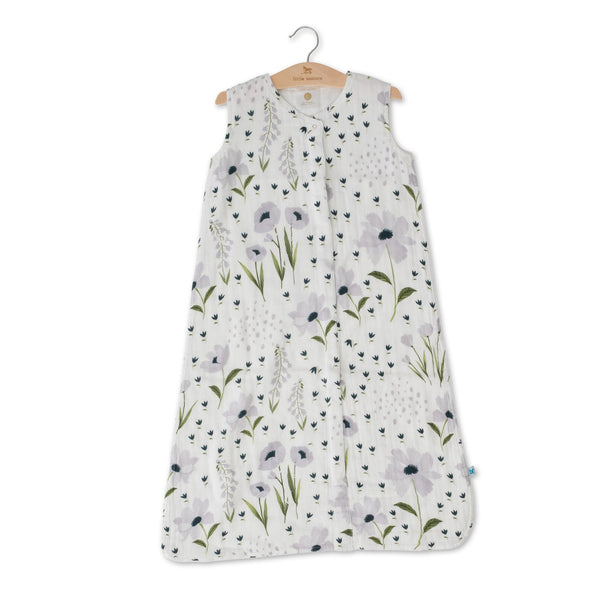 Little Unicorn Cotton Muslin 1.1 TOG Summer Sleep Bag | Blue Windflower