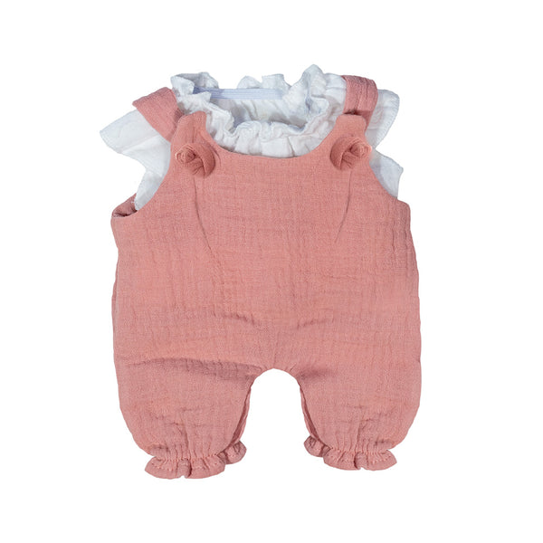 Miniland Doll Clothes | Warm Weather Overall and Blouse | 12 5/8"