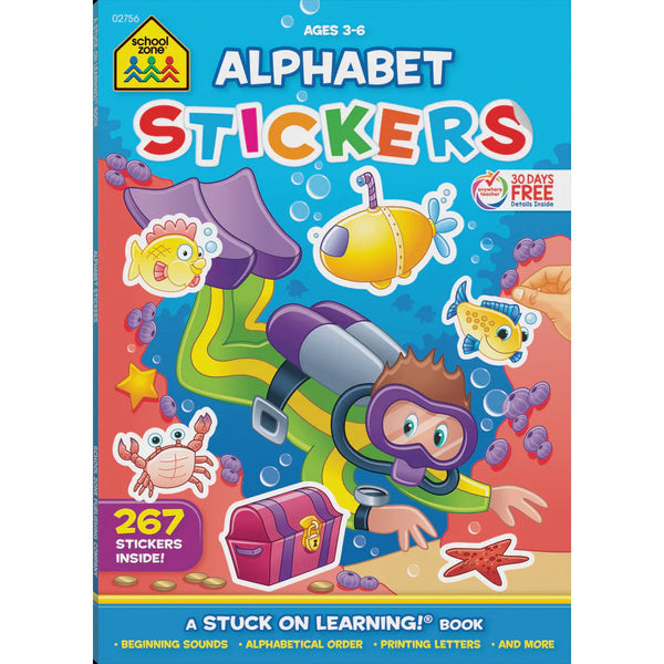 School Zone Alphabet Stickers | A Stuck on Learning Book